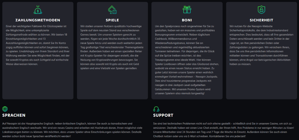 Neospin info
